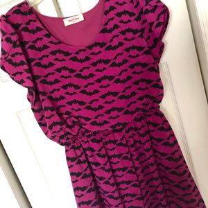 Peach Love Halloween Inspired Dress w/Bat Print